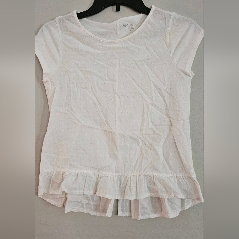 GAP Kids White Ruffle Blouse